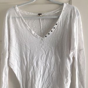 free people, Woven Long Sleeve V-Neck with buttons